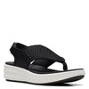 Peltz Shoes  Women's Clarks Drift Blossom Sandal BLACK 26171817