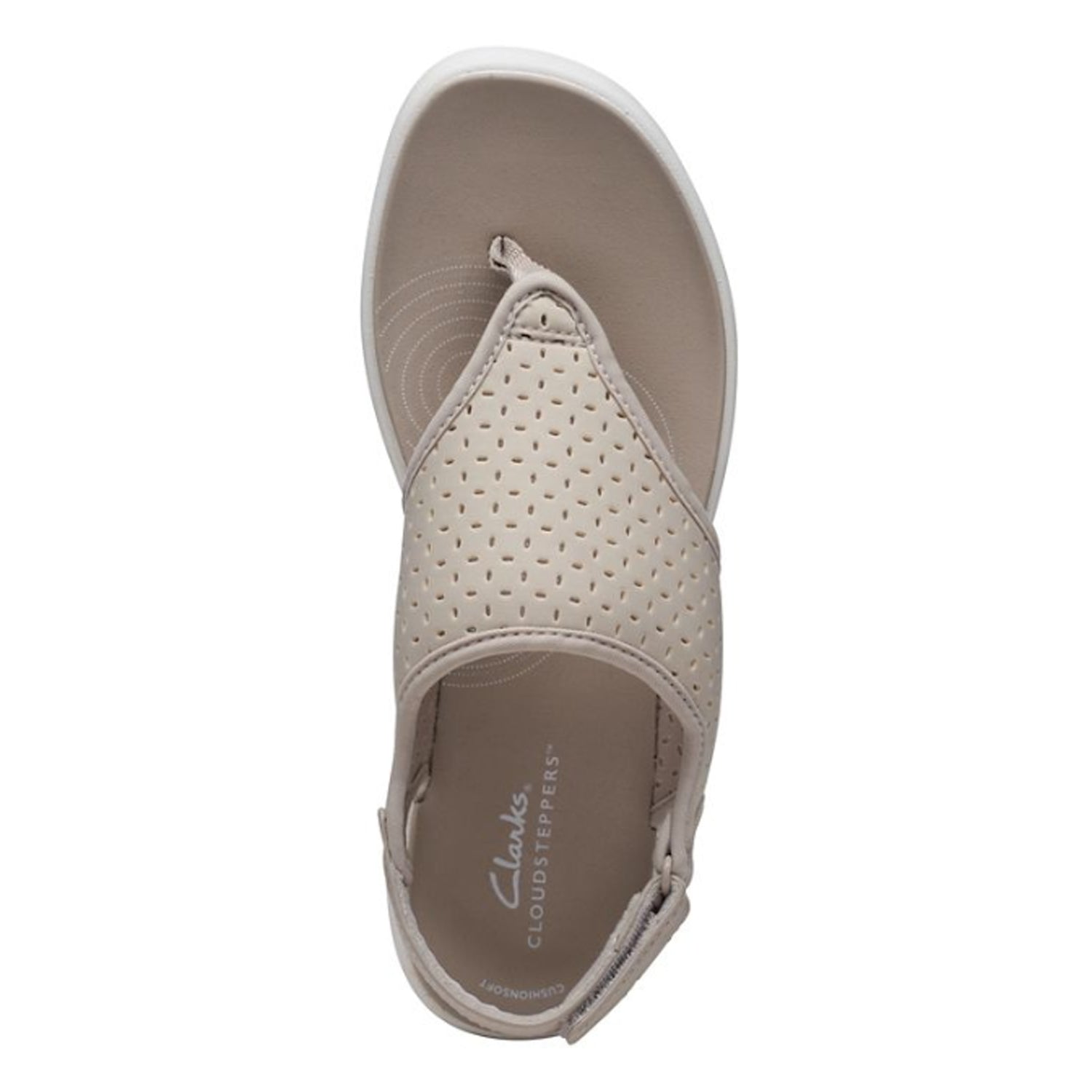 Peltz Shoes  Women's Clarks Drift Blossom Sandal TAUPE 26171819