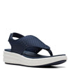Peltz Shoes  Women's Clarks Drift Blossom Sandal NAVY 26171820