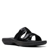 Peltz Shoes  Women's Clarks Breeze Piper Sandal BLACK PATENT 26171970