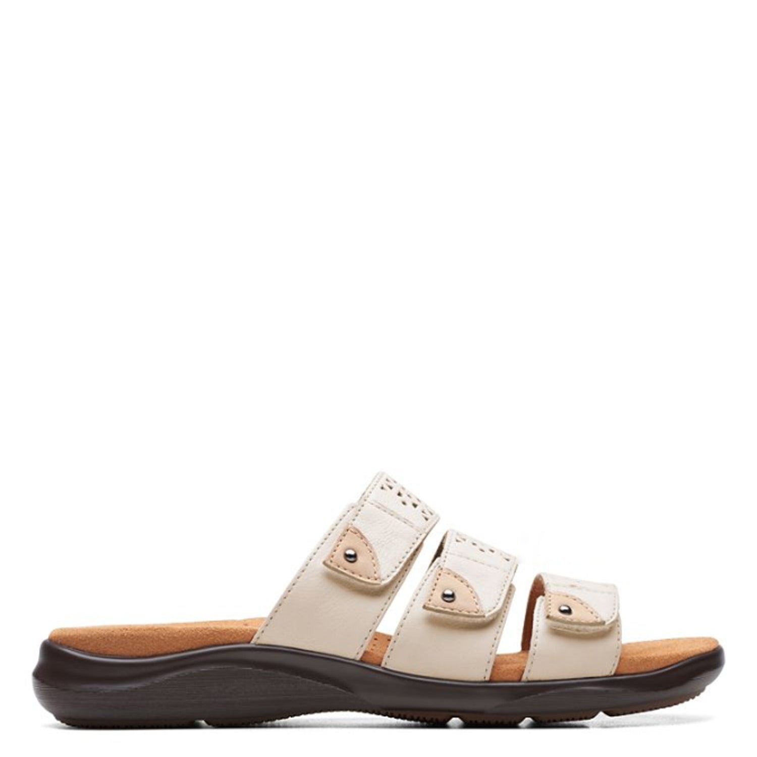 Peltz Shoes  Women's Clarks Kilty Walk Sandal WHITE 26172148