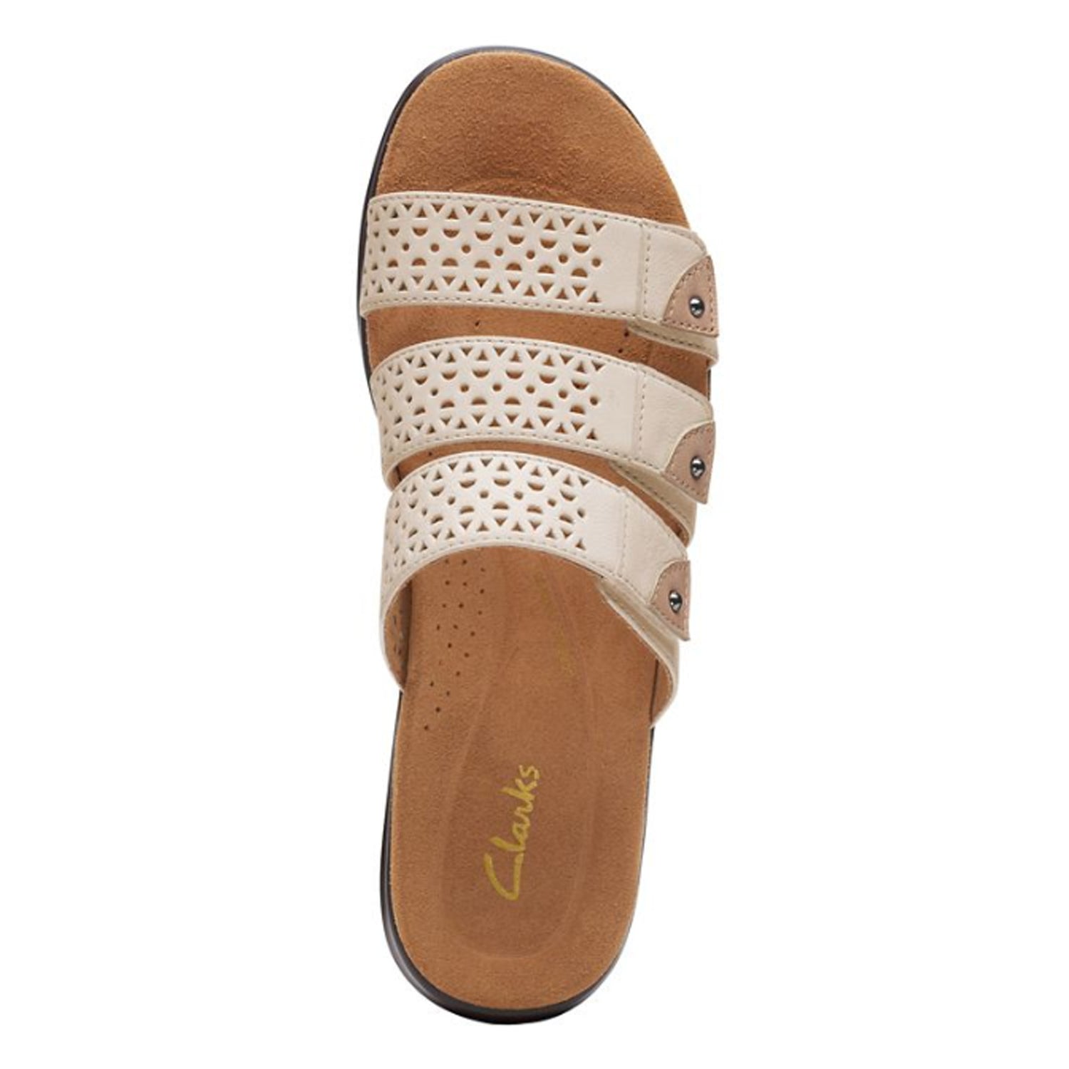 Peltz Shoes  Women's Clarks Kilty Walk Sandal WHITE 26172148