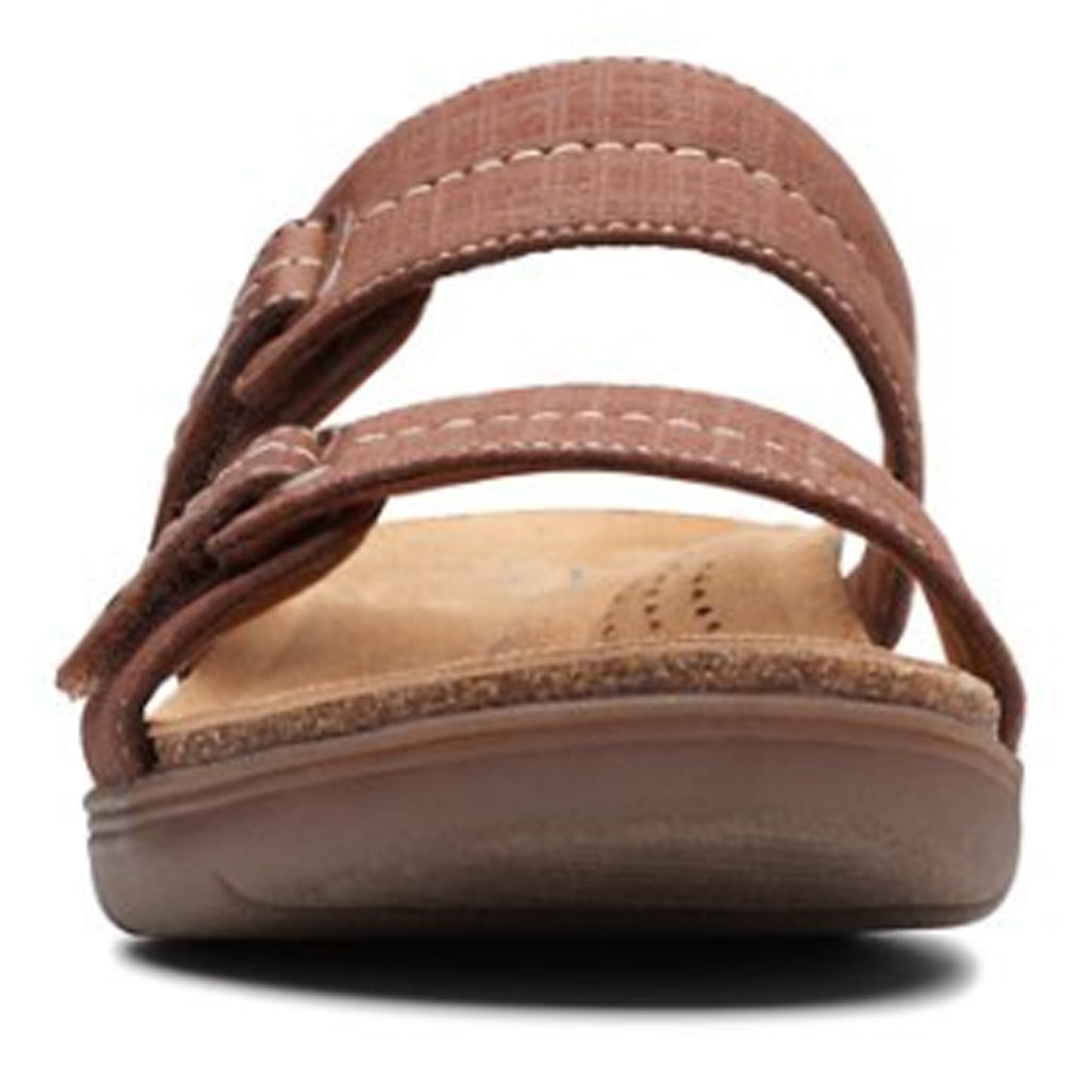Peltz Shoes  Women's Clarks April Dusk Sandal DARK TAN 26172738