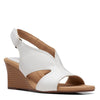 Peltz Shoes  Women's Clarks Kyarra Aster Sandal WHITE 26173164