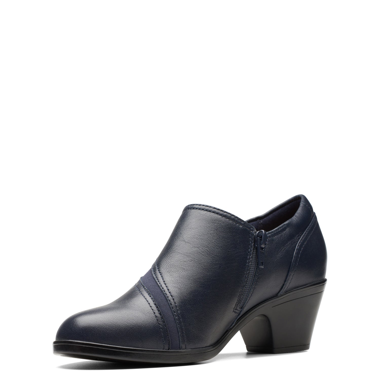 Peltz Shoes  Women's Clarks Emily 2 Shootie Navy 26174078