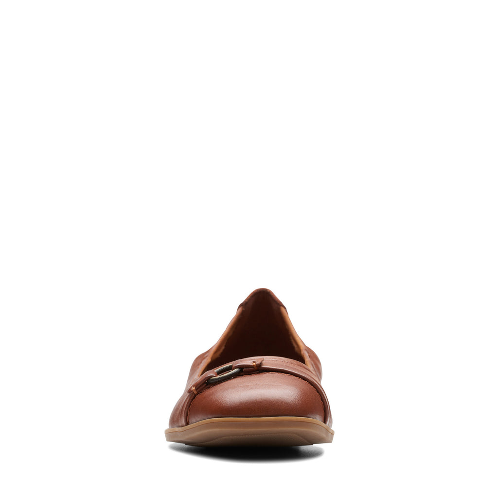 Women's Clarks Lyrical Sky Flat TAN 26174332