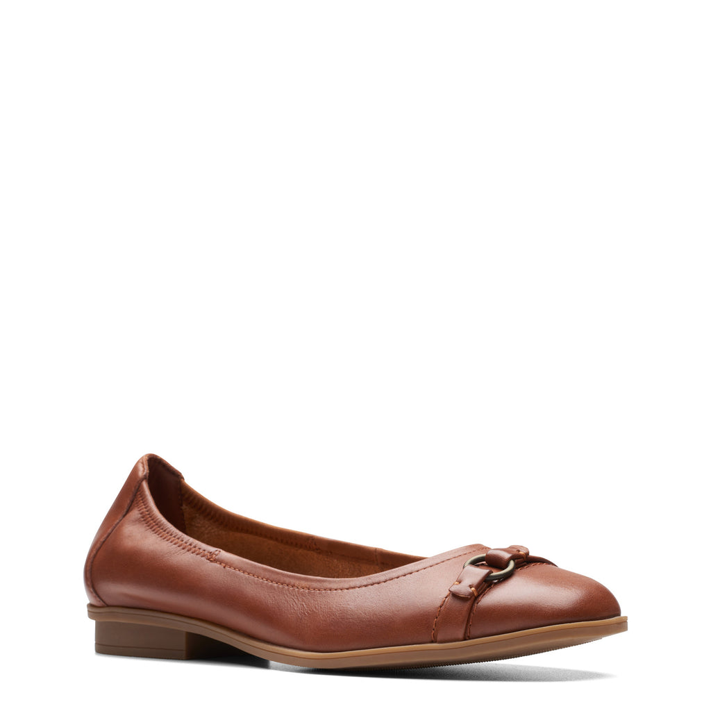 Women's Clarks Lyrical Sky Flat TAN 26174332