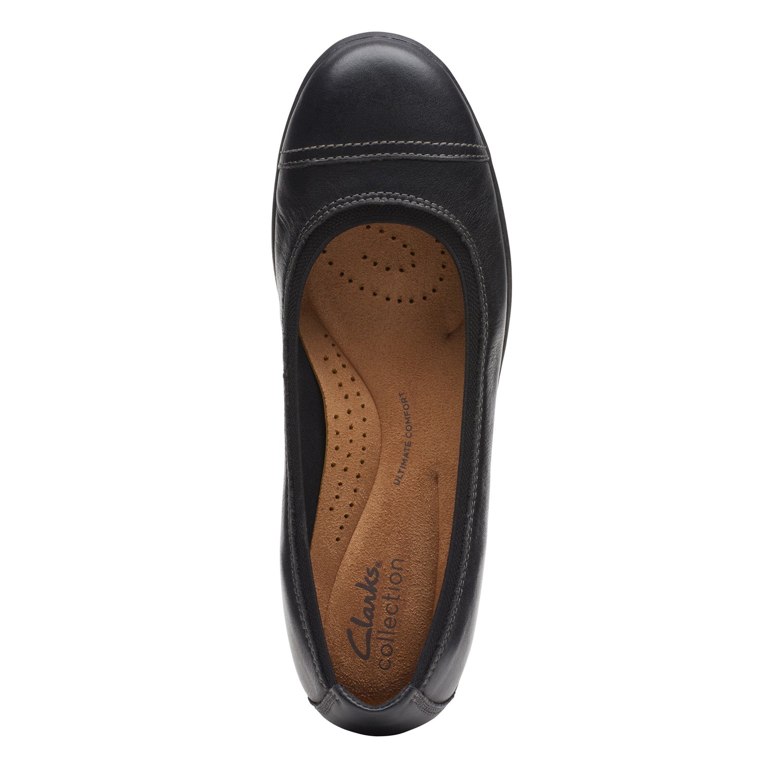 Peltz Shoes  Women's Clarks Meadow Opal Slip-On BLACK 26174359
