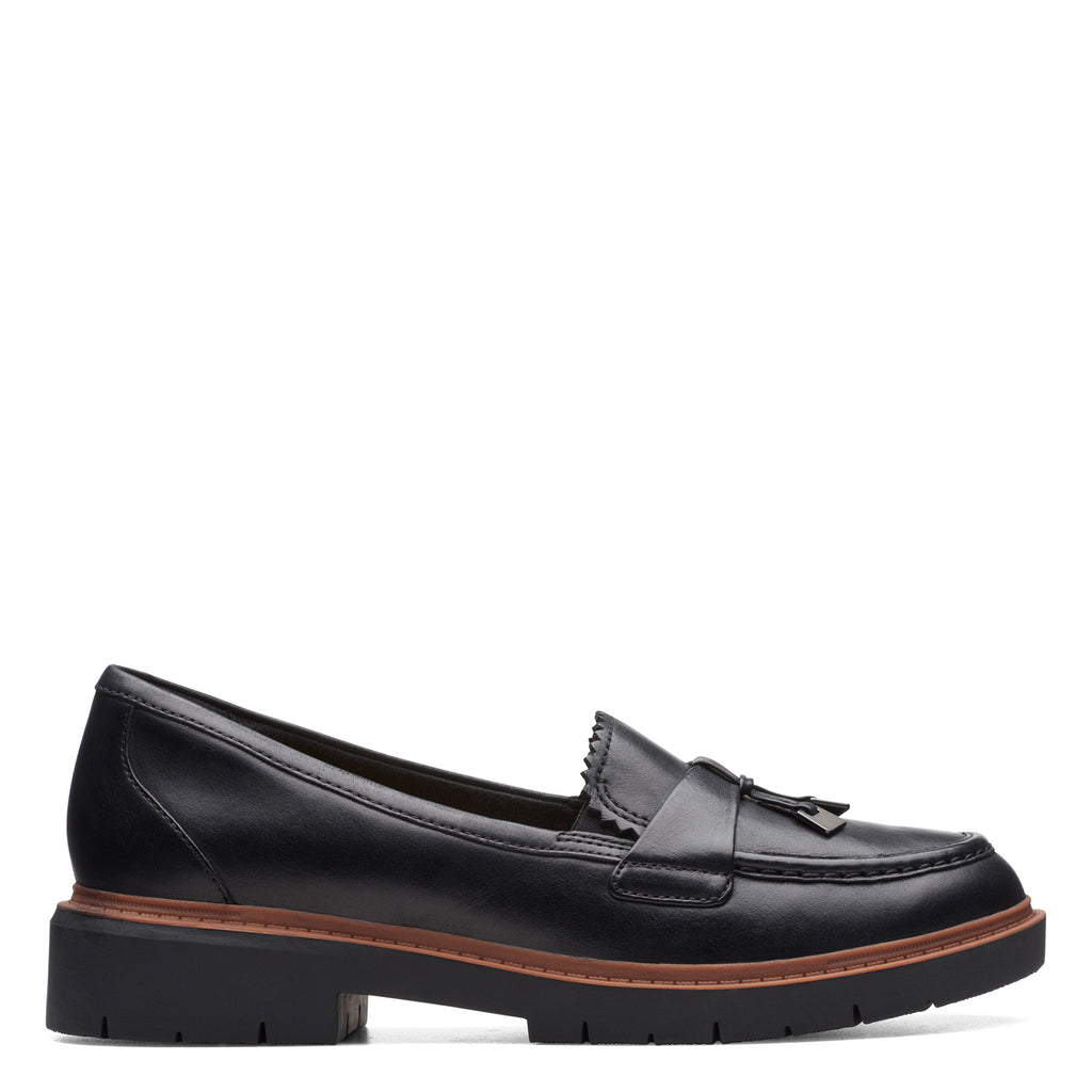 Women's Clarks Westlynn Bella Loafer BLACK LEATHER 26174456