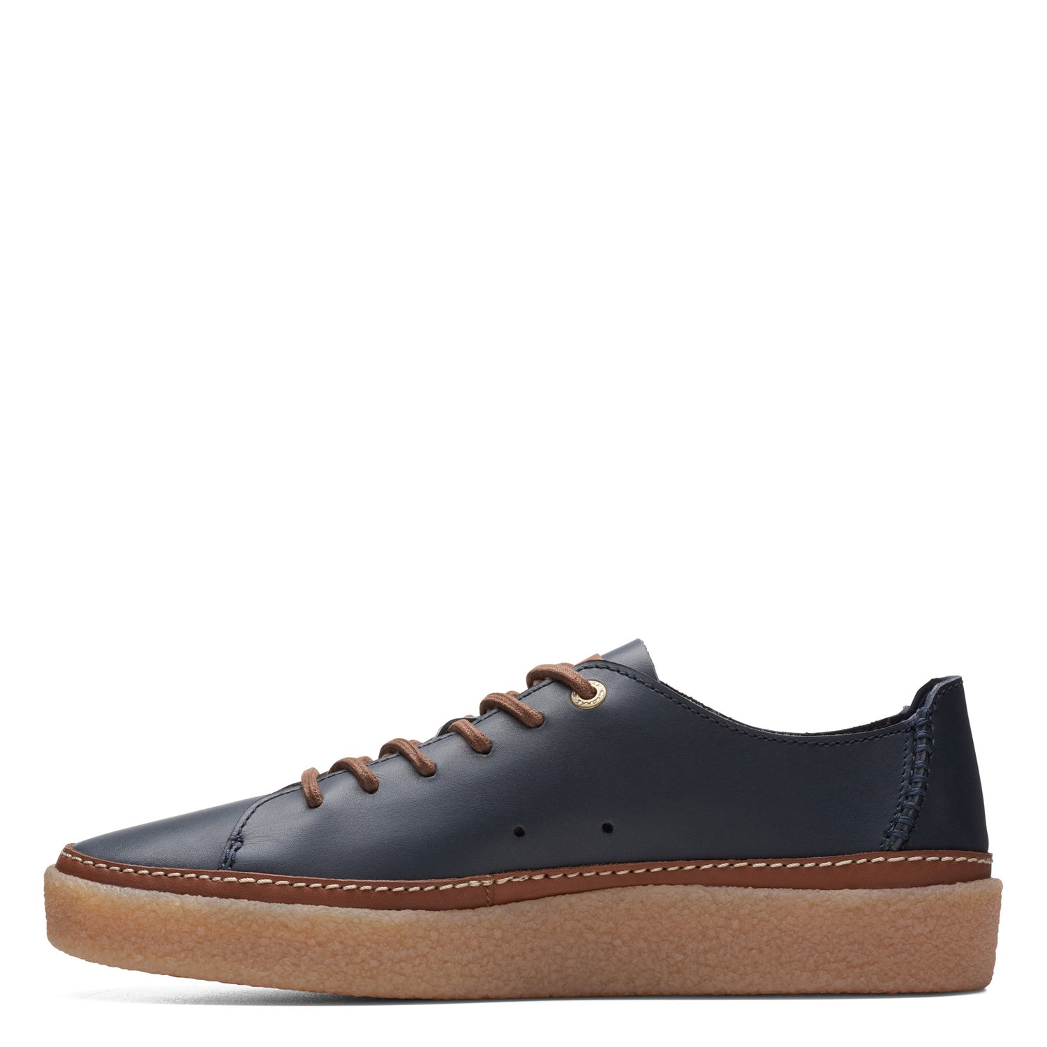 Peltz Shoes  Men's Clarks Oakpark Low Lace-Up Navy Leather 26174668