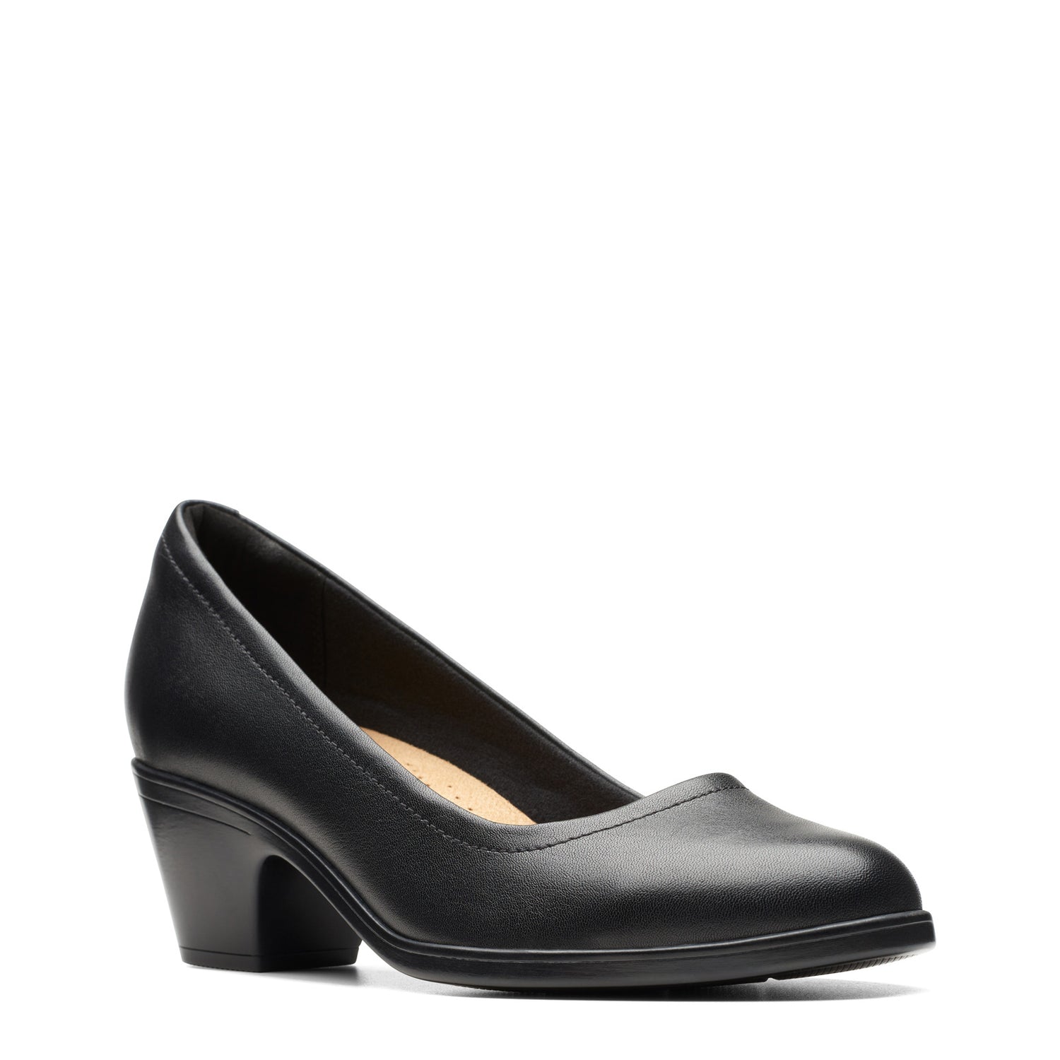 Peltz Shoes  Women's Clarks Emily 2 Ruby Pump BLACK 26174882
