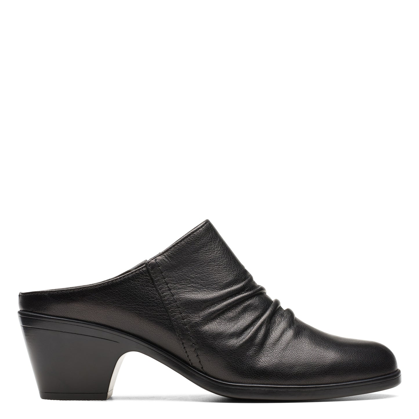 Peltz Shoes  Women's Clarks Emily 2 Charm Clog BLACK 26175027