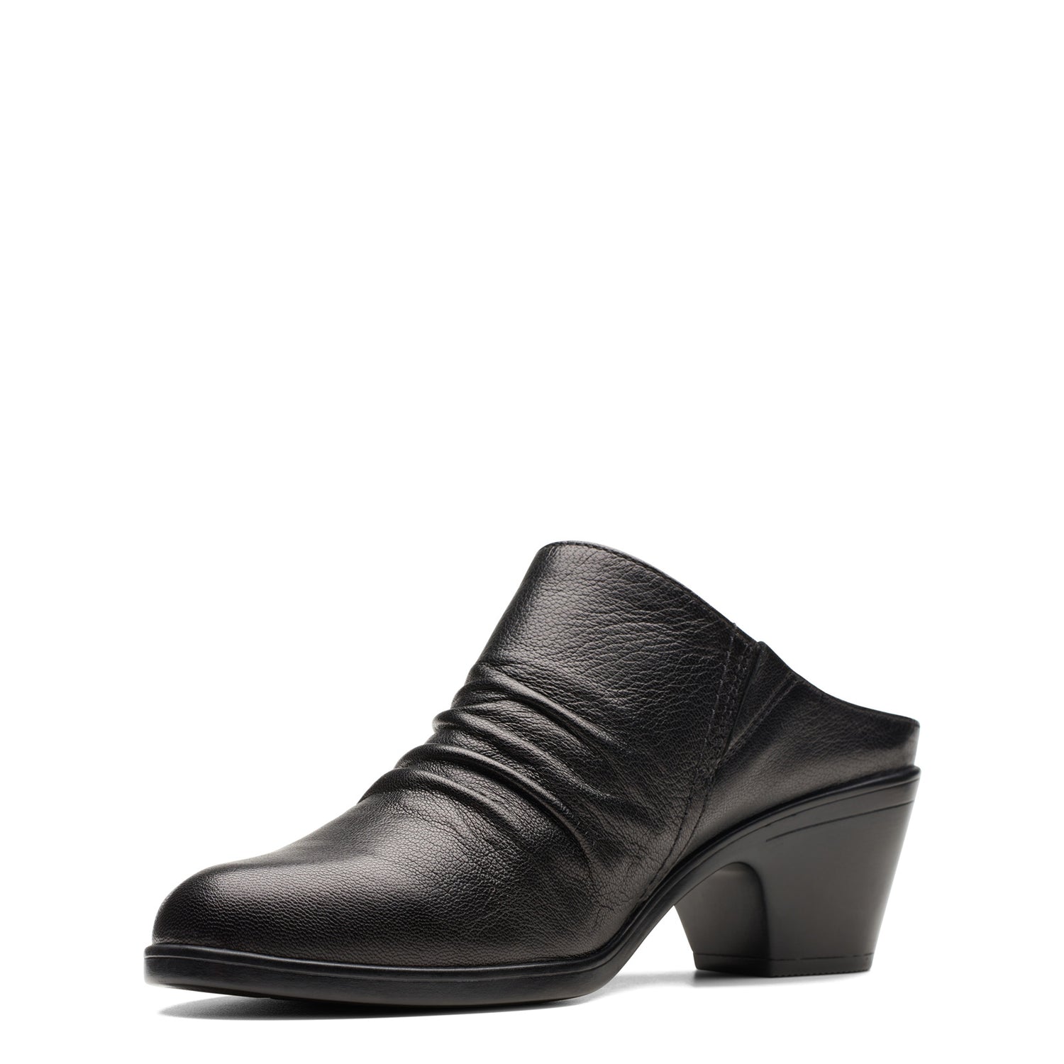 Peltz Shoes  Women's Clarks Emily 2 Charm Clog BLACK 26175027