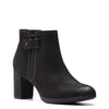 Peltz Shoes  Women's Clarks Bayla Glow Boot Black Nubuck 26175161