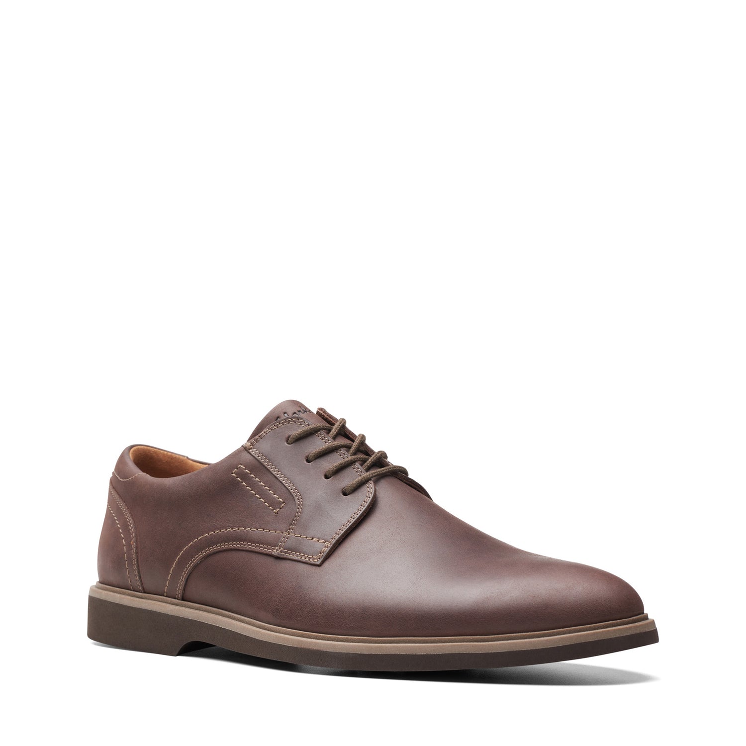 Peltz Shoes  Men's Clarks Malwood Lace Oxford Dark Brown 26175402