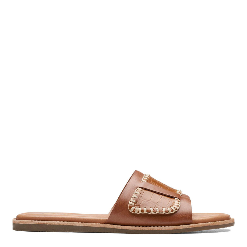 Women's Clarks Martime Mule Sandal TAN INTEREST LEATHER 26176402
