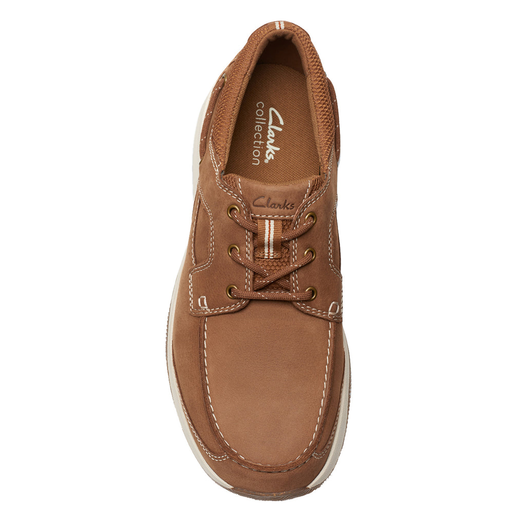 Men's Clarks Sailview Lace Boat Shoe LIGHT TAN NUBUCK 26176971