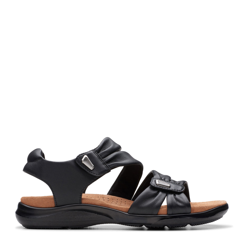 [POS] Women's Clarks Kilty Ave Sandal BLACK LEATHER 26177303-POS