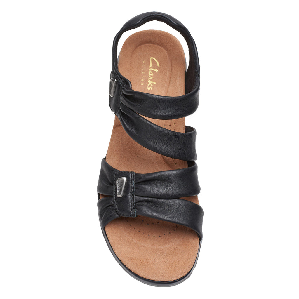 [POS] Women's Clarks Kilty Ave Sandal BLACK LEATHER 26177303-POS