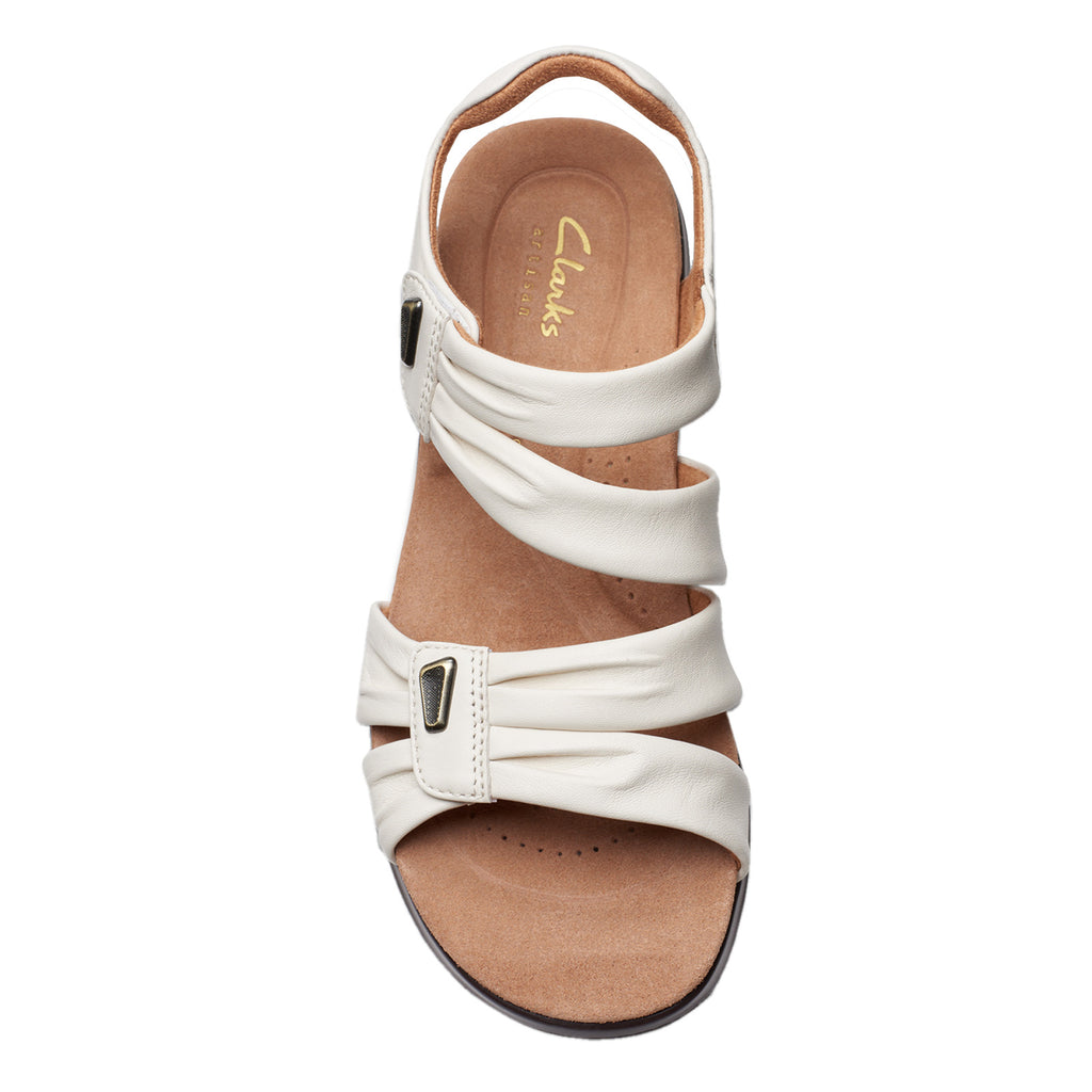 Women's Clarks Kilty Ave Sandal OFF WHITE LEATHER 26177306