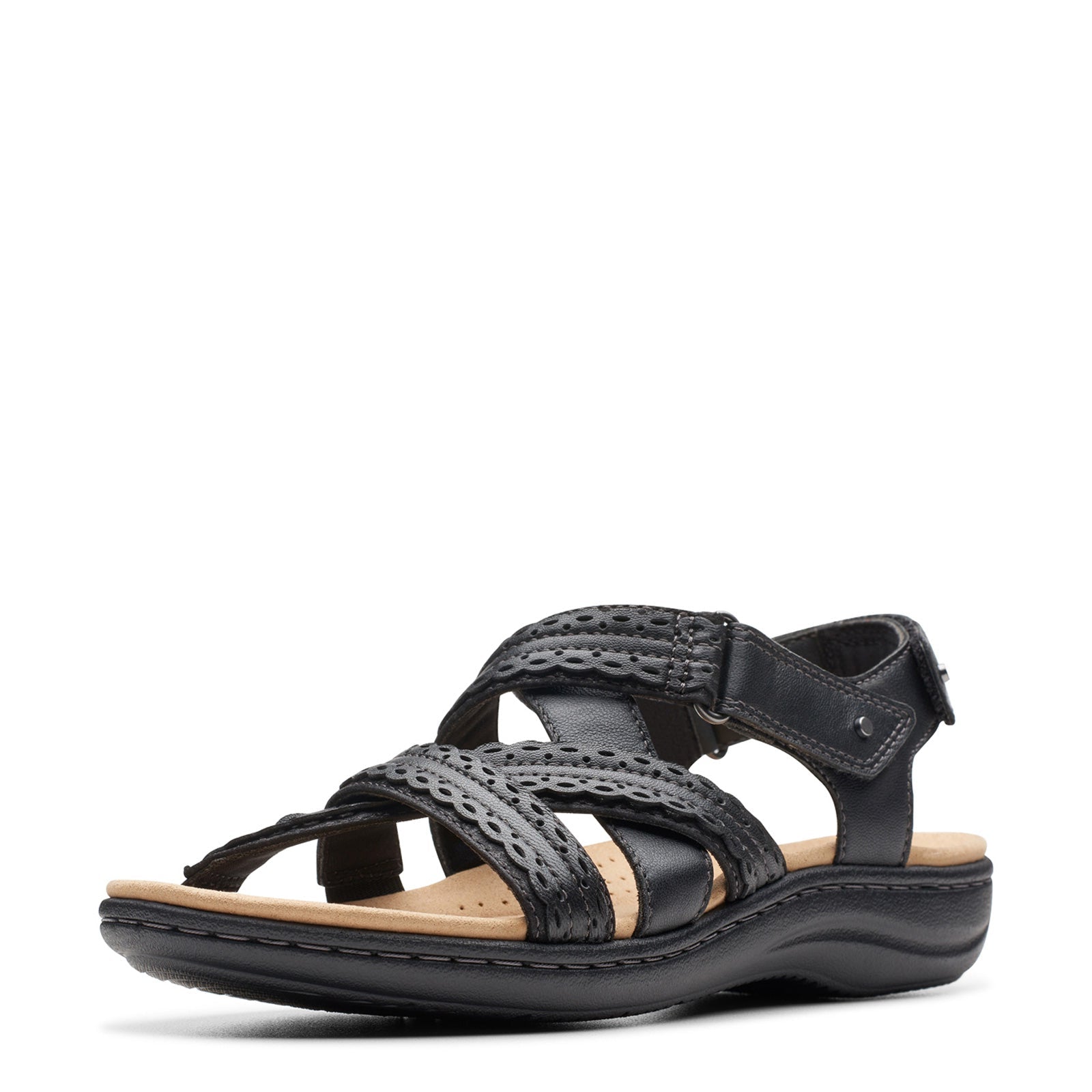 Clarks Women's Laurieann Rena Blk Sandals | Black