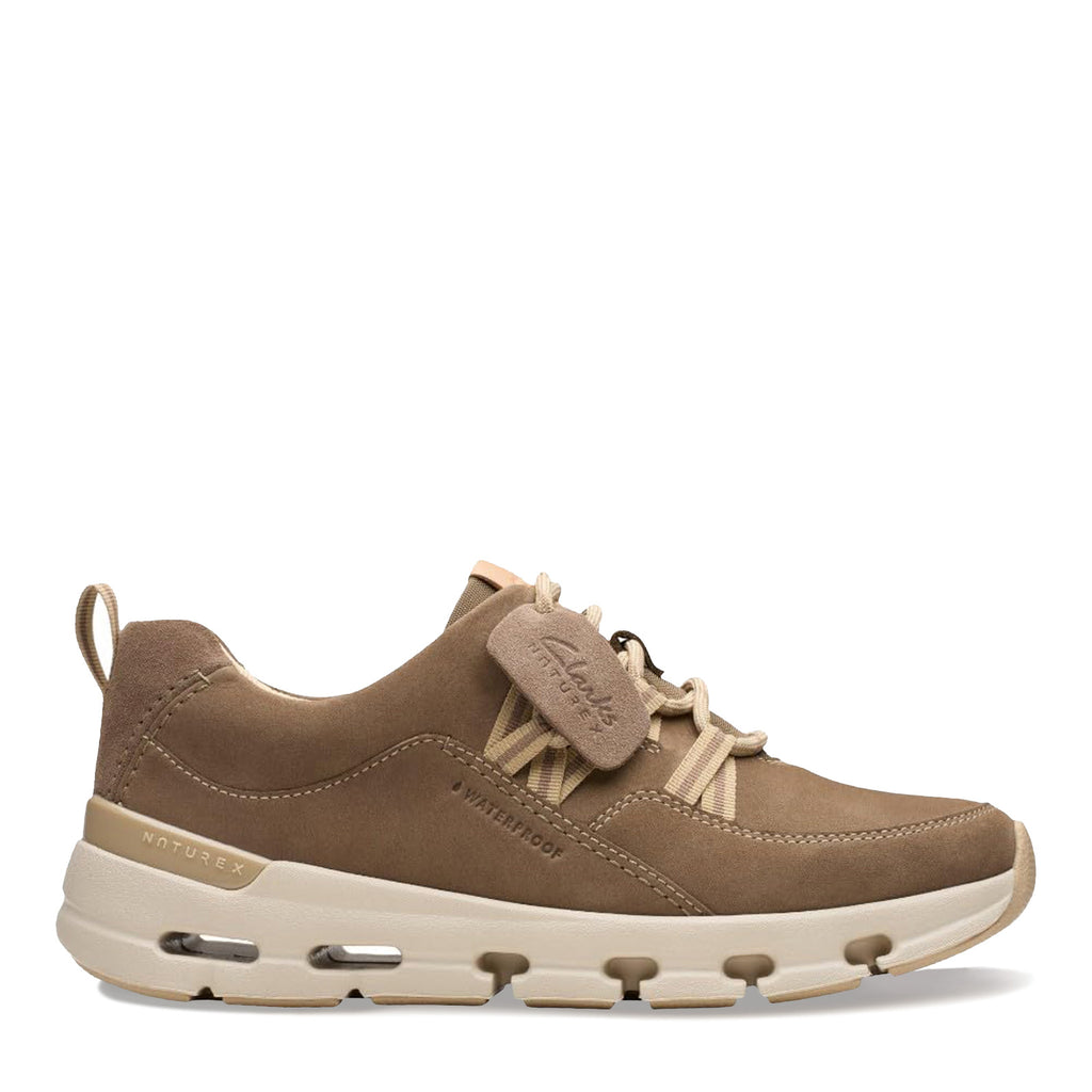 Women's Clarks Naturex Tie Waterproof Sneaker PEBBLE COMBI 26178879