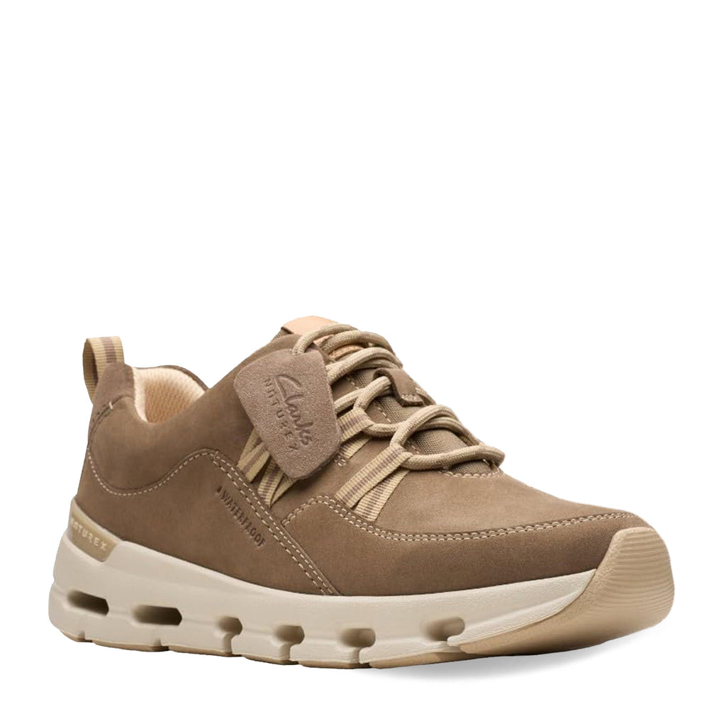 Women's Clarks Naturex Tie Waterproof Sneaker PEBBLE COMBI 26178879