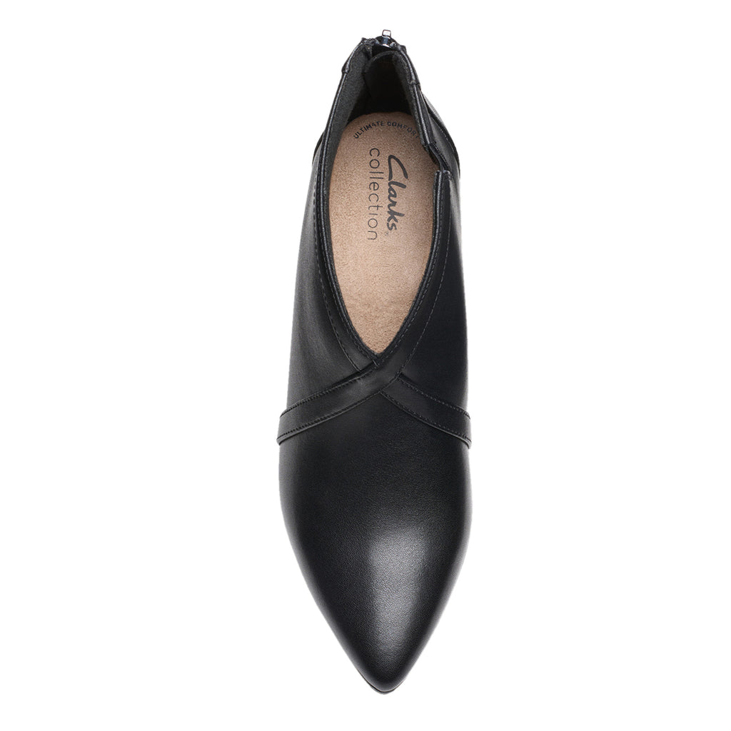 Women's Clarks Kataleyna Sol Shootie BLACK LEATHER 26180023