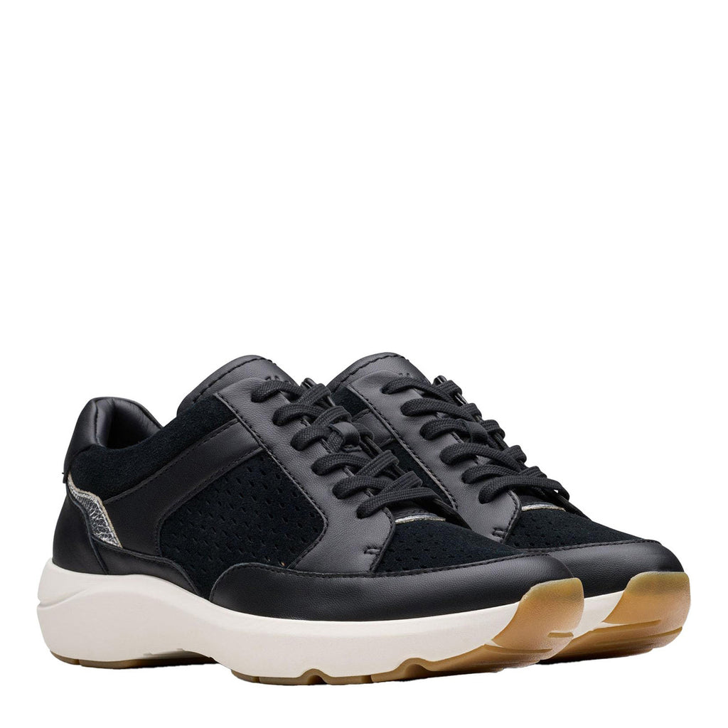 Women's Clarks Tivoli Walk Sneaker BLACK COMBI 26181359