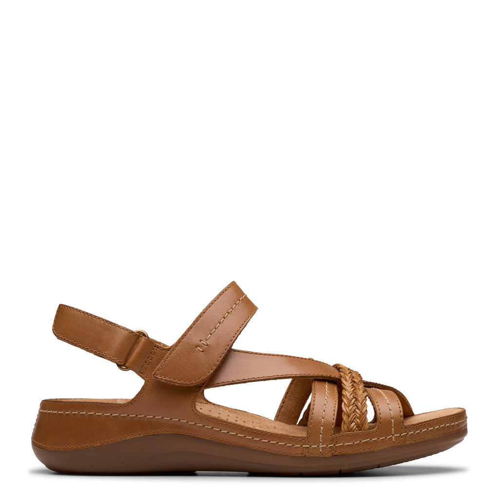 Women's Clarks Cecily Strap Sandal TAN COMBI 26181427
