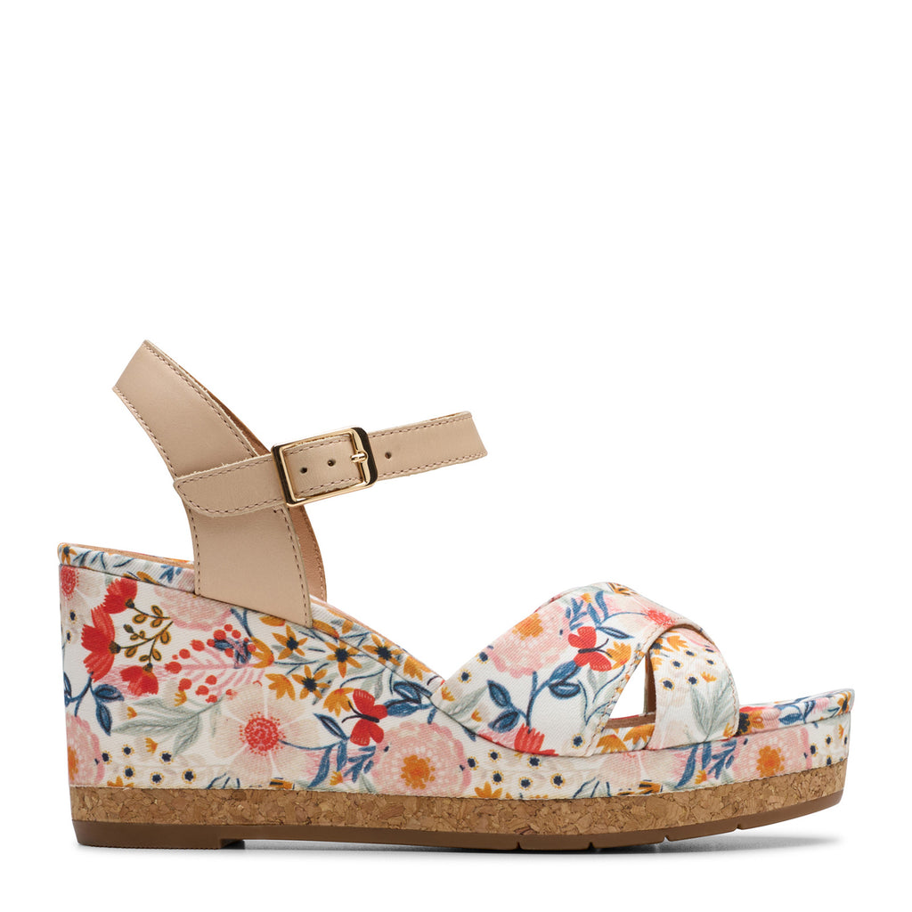 Women's Clarks, Chicly Floral Wedge Sandal
