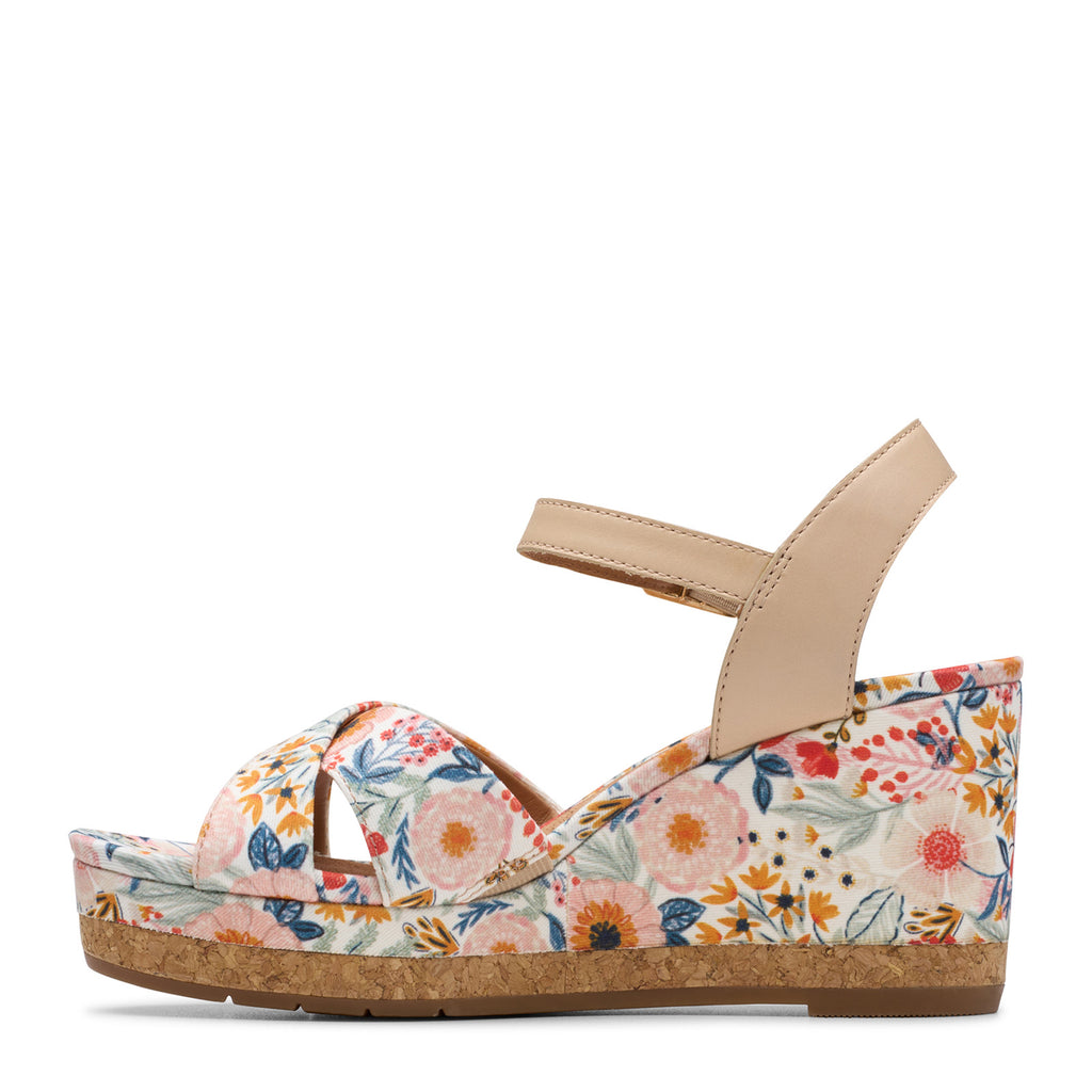 Women's Clarks, Chicly Floral Wedge Sandal