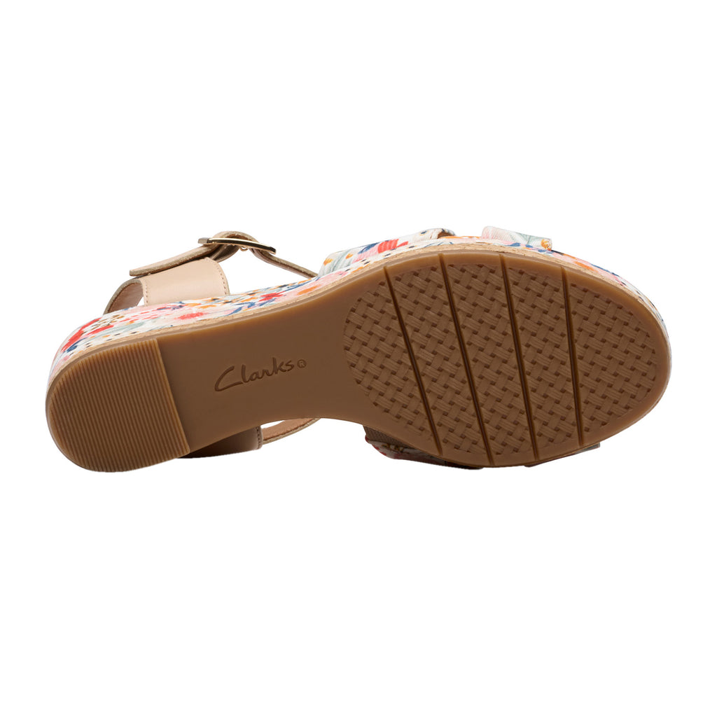[POS] Women's Clarks Chicly Floral Wedge Sandal