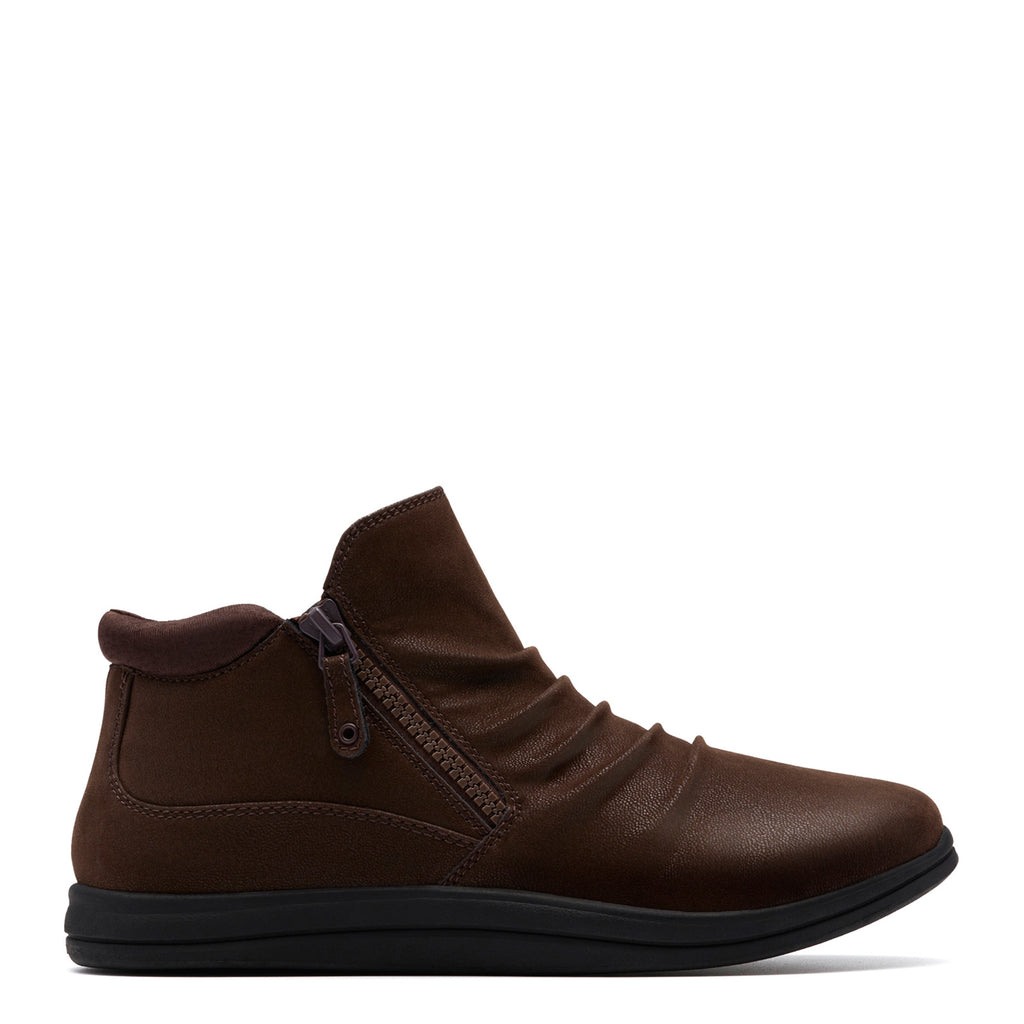 Women's Clarks Breeze Path Bootie DARK BROWN 26183974
