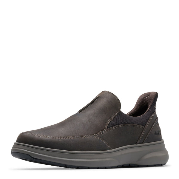 Clarks Men’s Loafers Slip‎ On Dark Grey Leather Suede Shoes Men’s Size 10.5M Clarks Mens 10.5 Northam Race Loafers Slip On Black Leather  main image 4