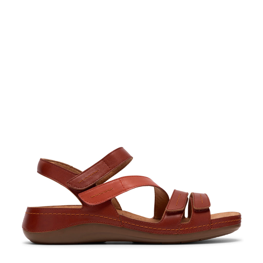 Women's Clarks Cecily Mix Sandal BURNT ORANGE 26185832