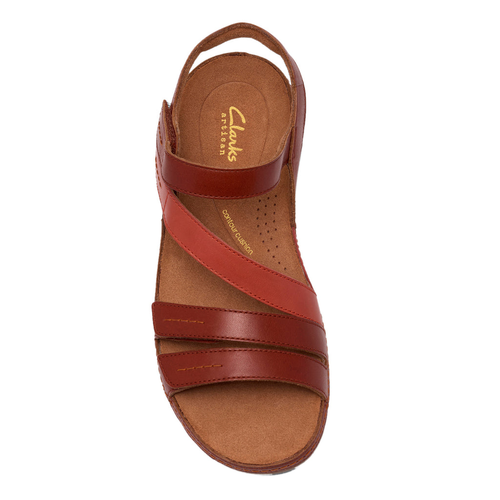 Women's Clarks Cecily Mix Sandal BURNT ORANGE 26185832