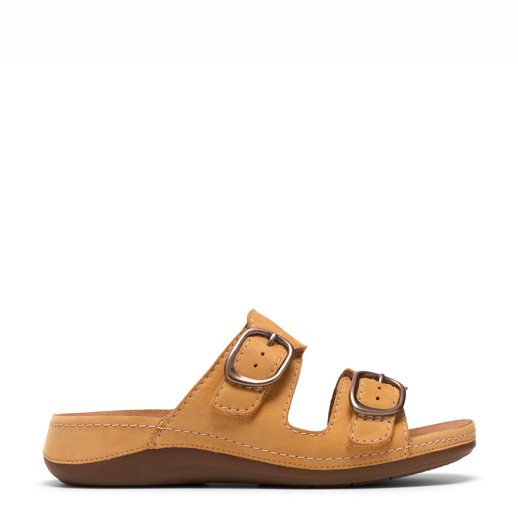 Women's Clarks Cecily Step Sandal LIGHT OCHRE 26185837