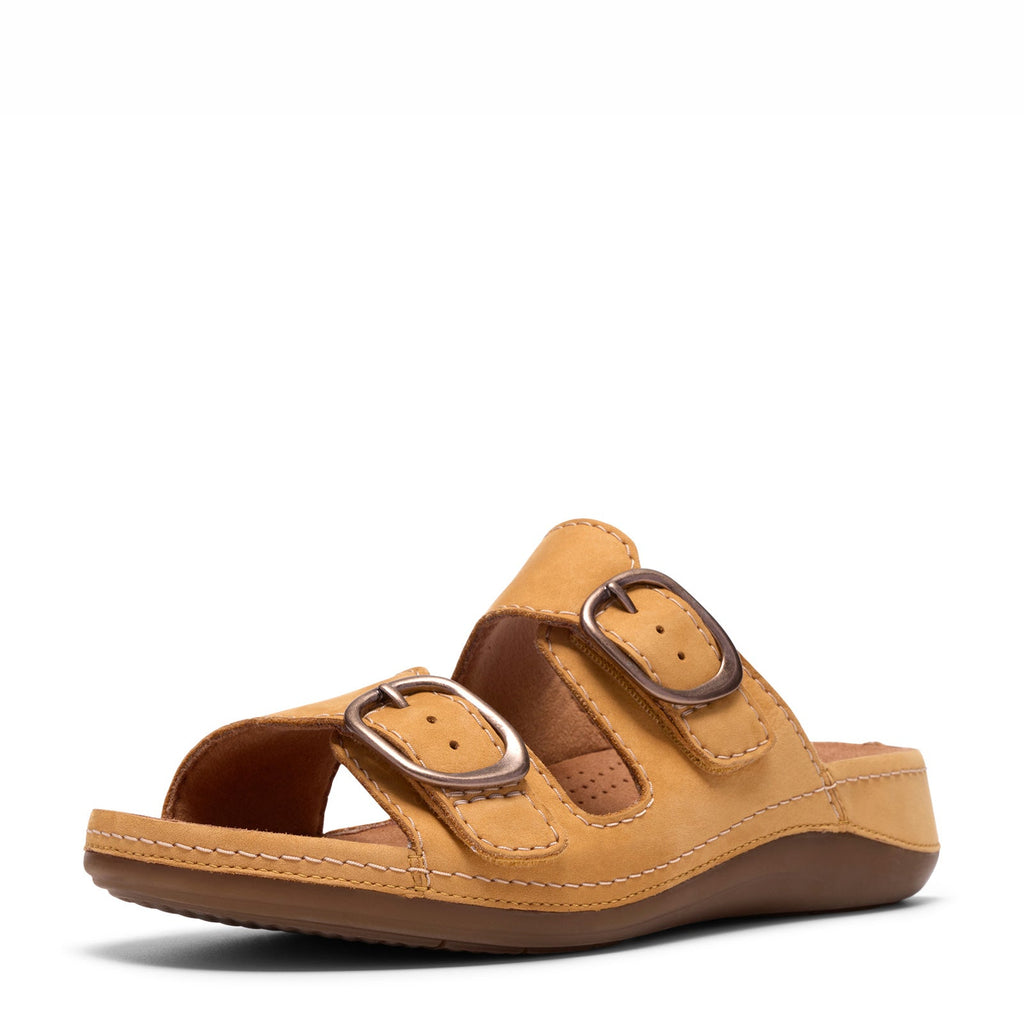 Women's Clarks Cecily Step Sandal LIGHT OCHRE 26185837