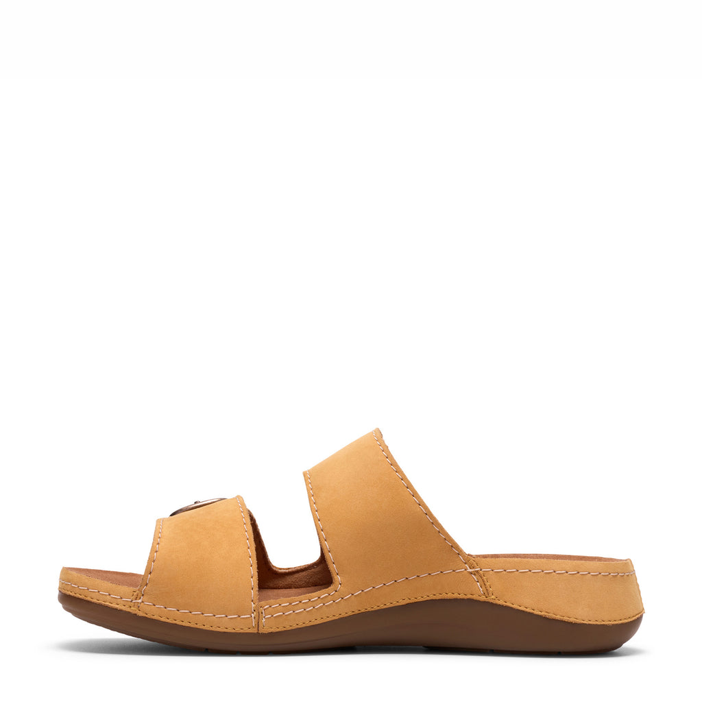 Women's Clarks Cecily Step Sandal LIGHT OCHRE 26185837