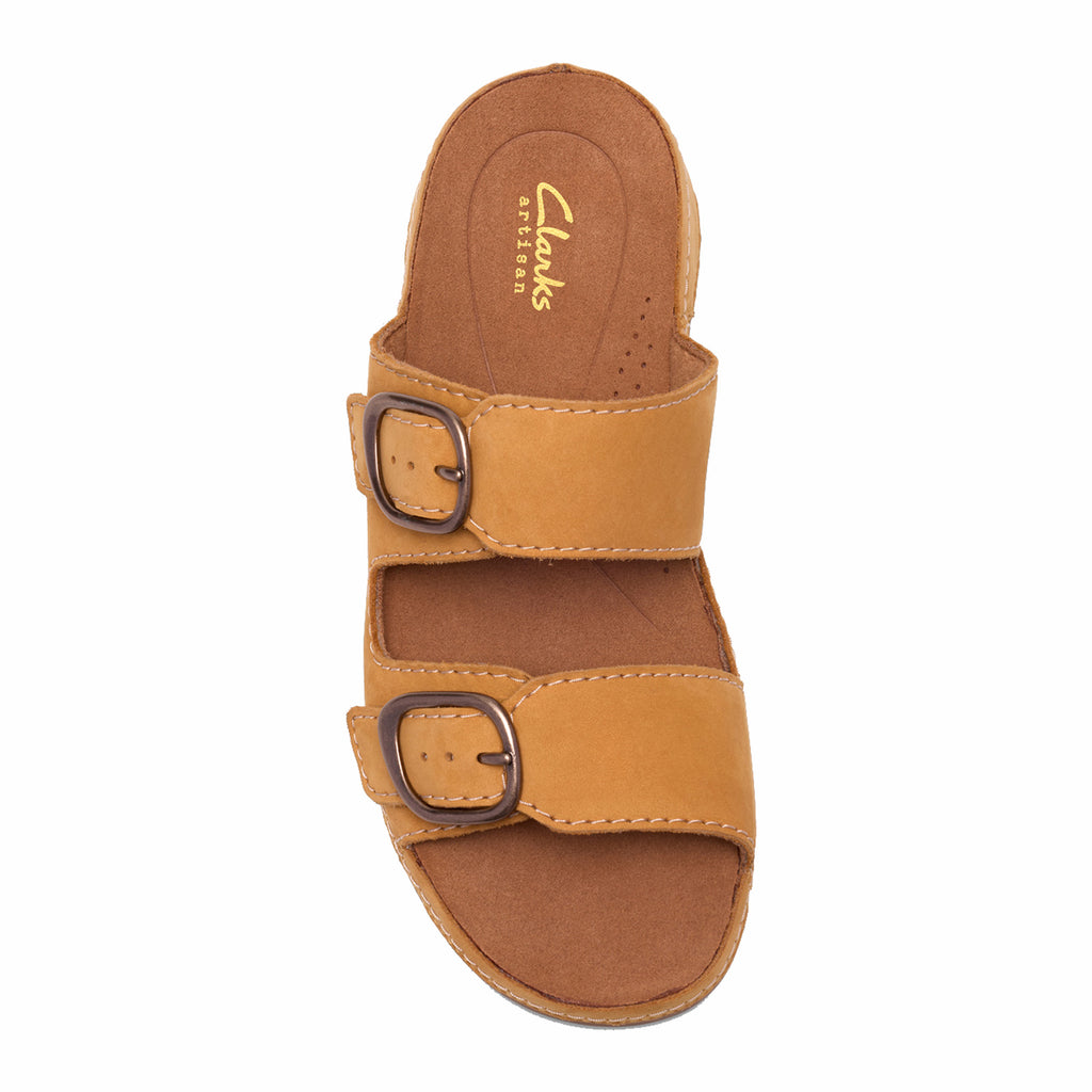 Women's Clarks Cecily Step Sandal LIGHT OCHRE 26185837