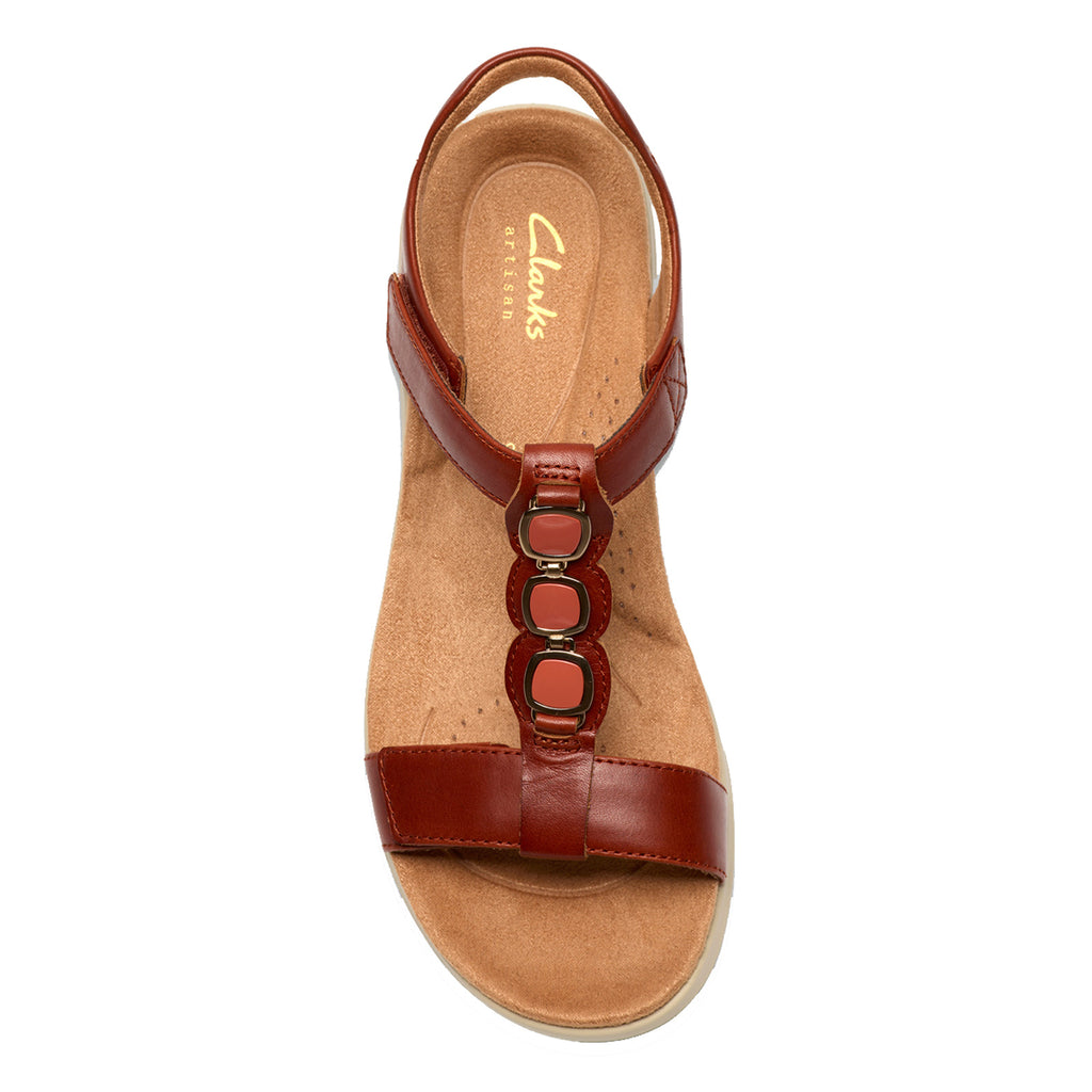 Women's Clarks Kilty Gem Sandal BURNT ORANGE 26185963
