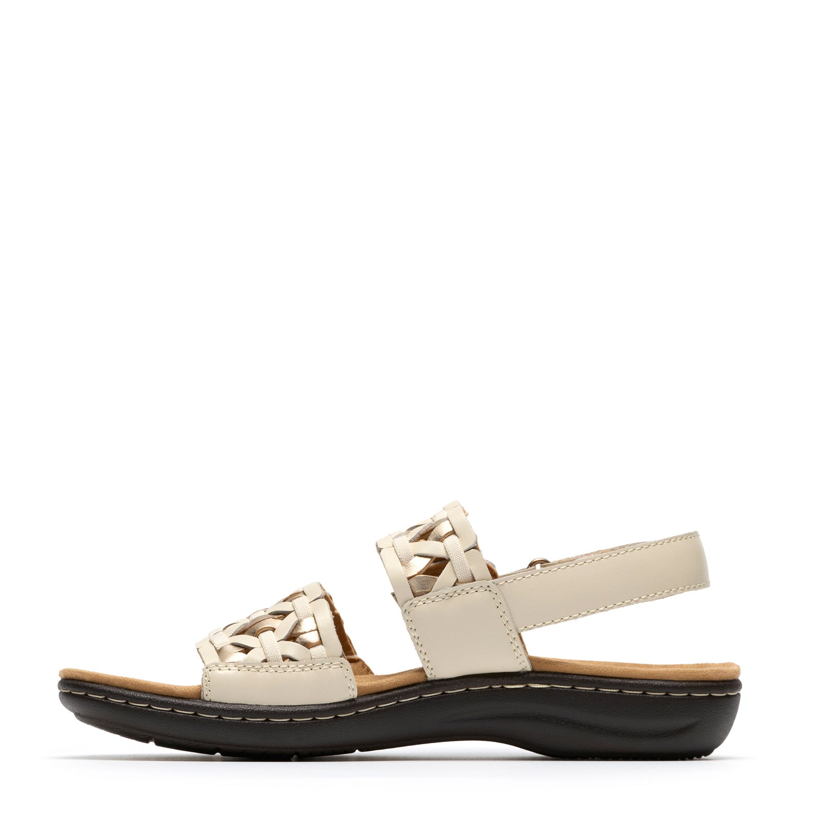 white lily sandals Clarks Laurieann Lily Women's Sandals Cream Leather : 7 B