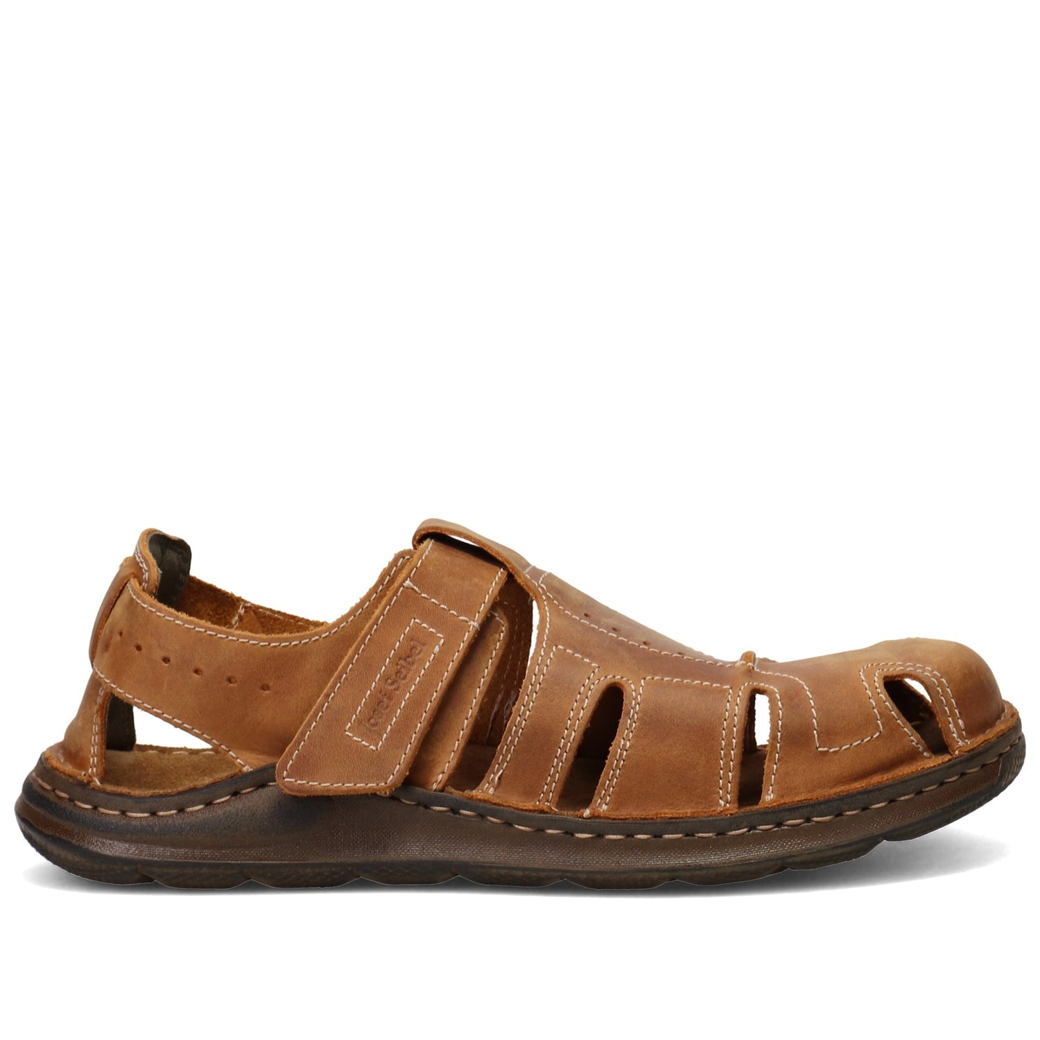 Peltz Shoes  Men's Josef Seibel Maverick 01 Sandal CASTAGTNO BROWN 27101-66350