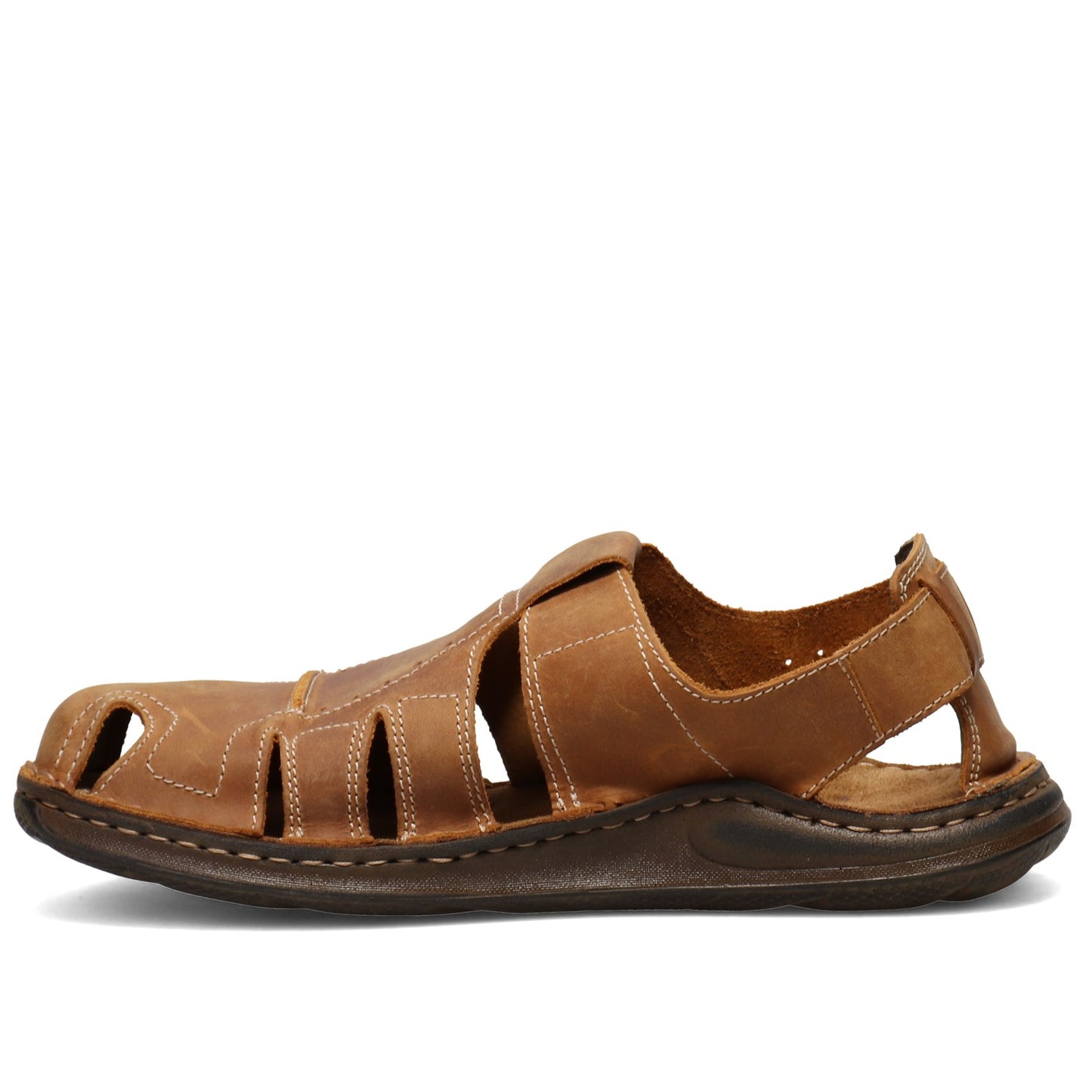 Peltz Shoes  Men's Josef Seibel Maverick 01 Sandal CASTAGTNO BROWN 27101-66350