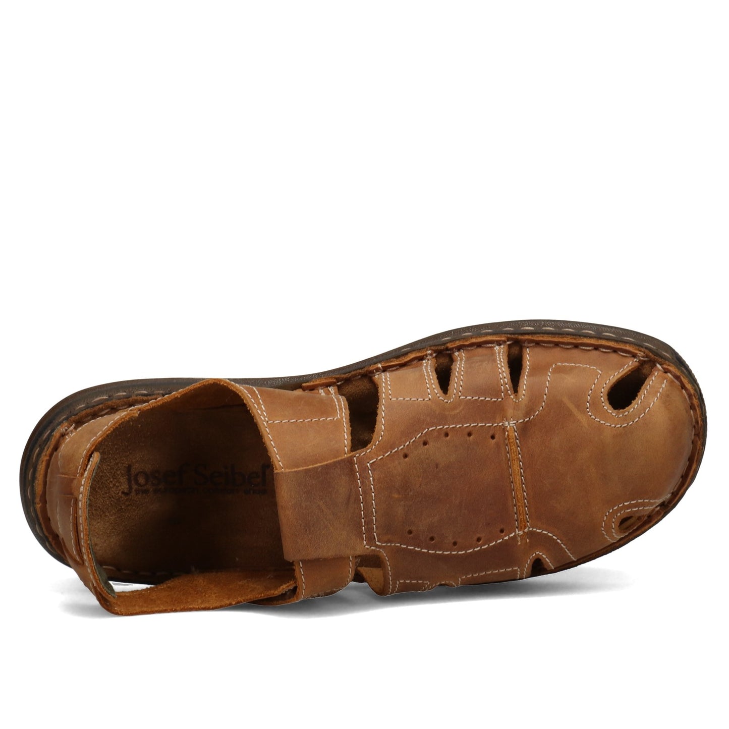 Peltz Shoes  Men's Josef Seibel Maverick 01 Sandal CASTAGTNO BROWN 27101-66350