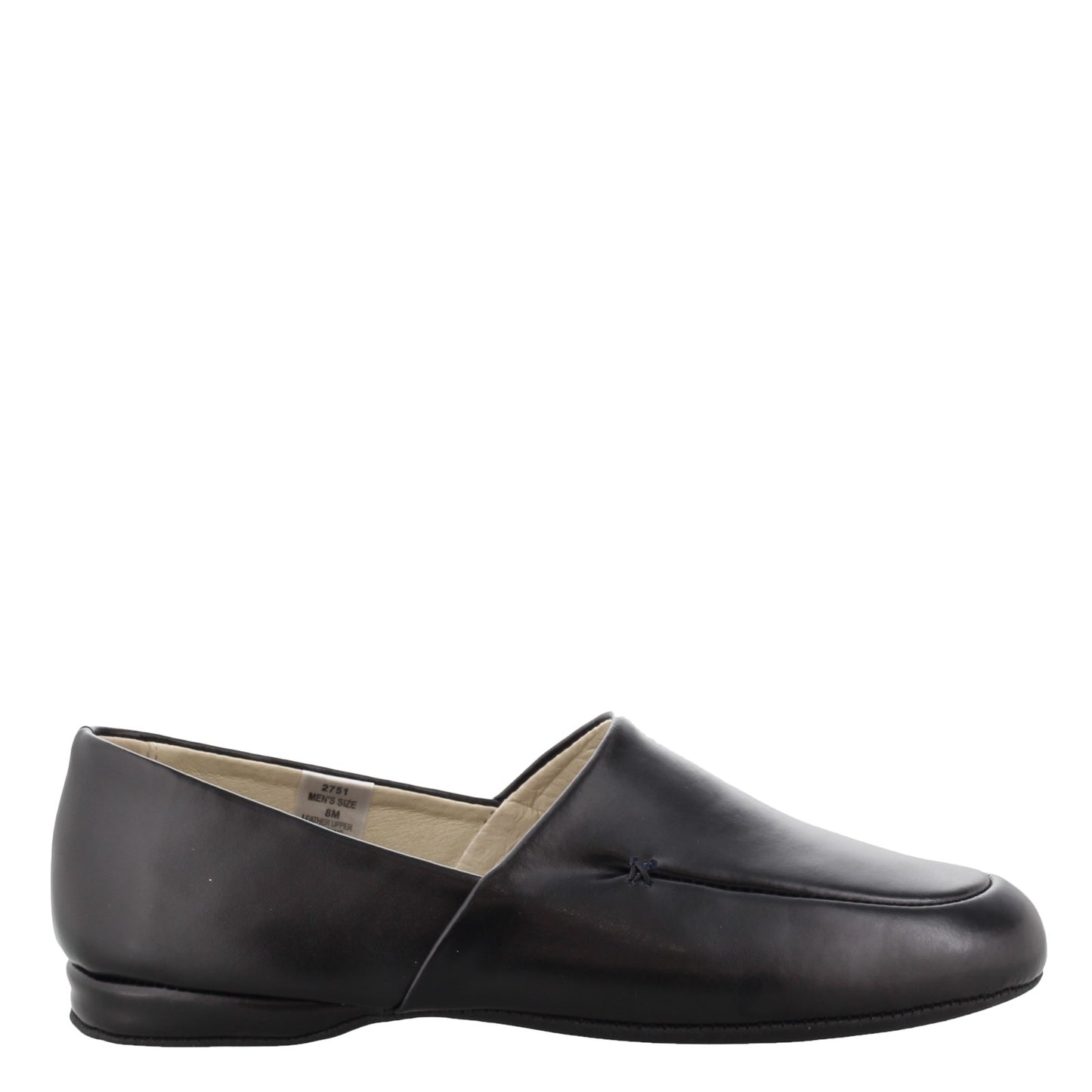 Peltz Shoes  Men's L.B. Evans Duke Opera Slipper BLACK 2751