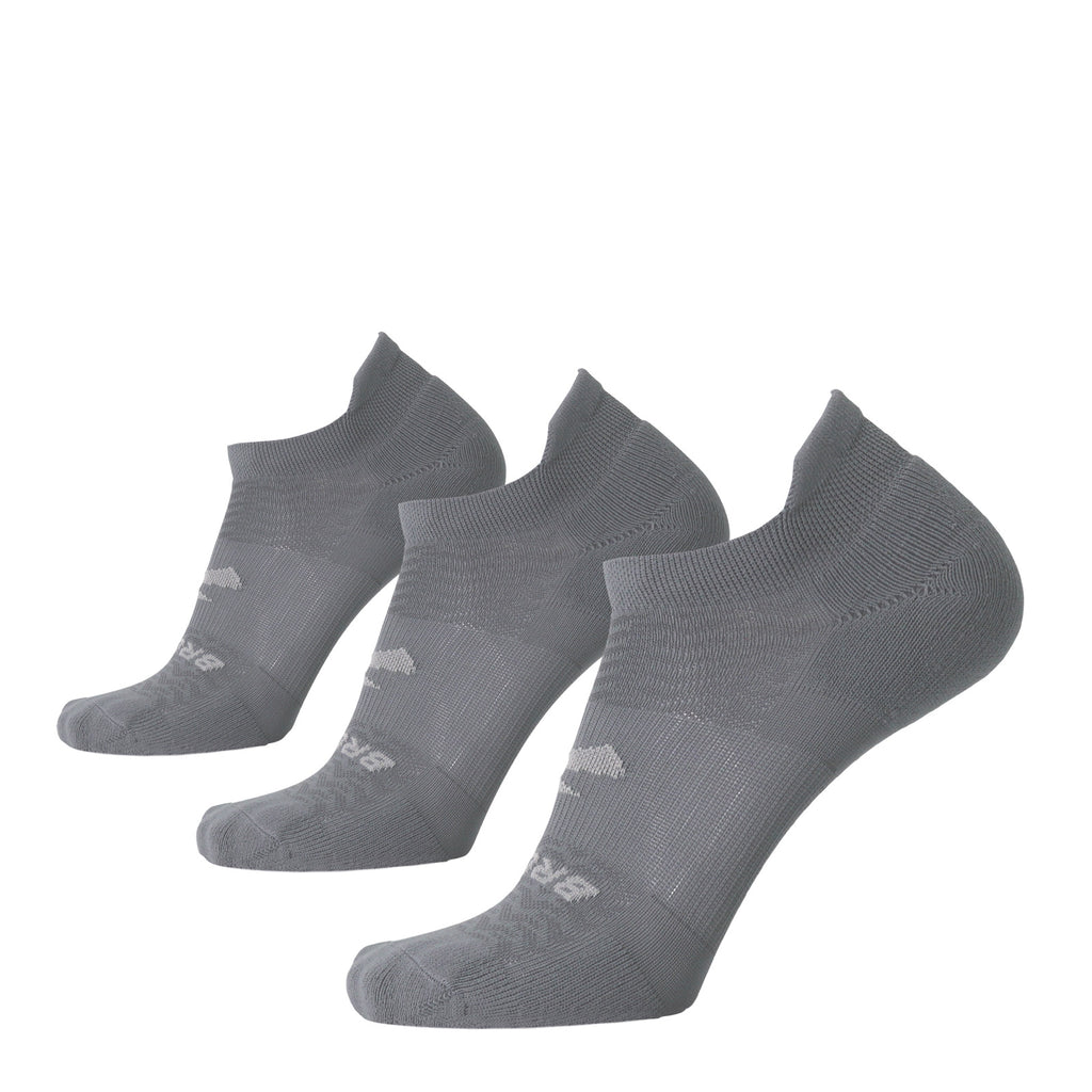 Brooks Run-In No Show Socks - 3 Pair ASPHALT 280493-081
