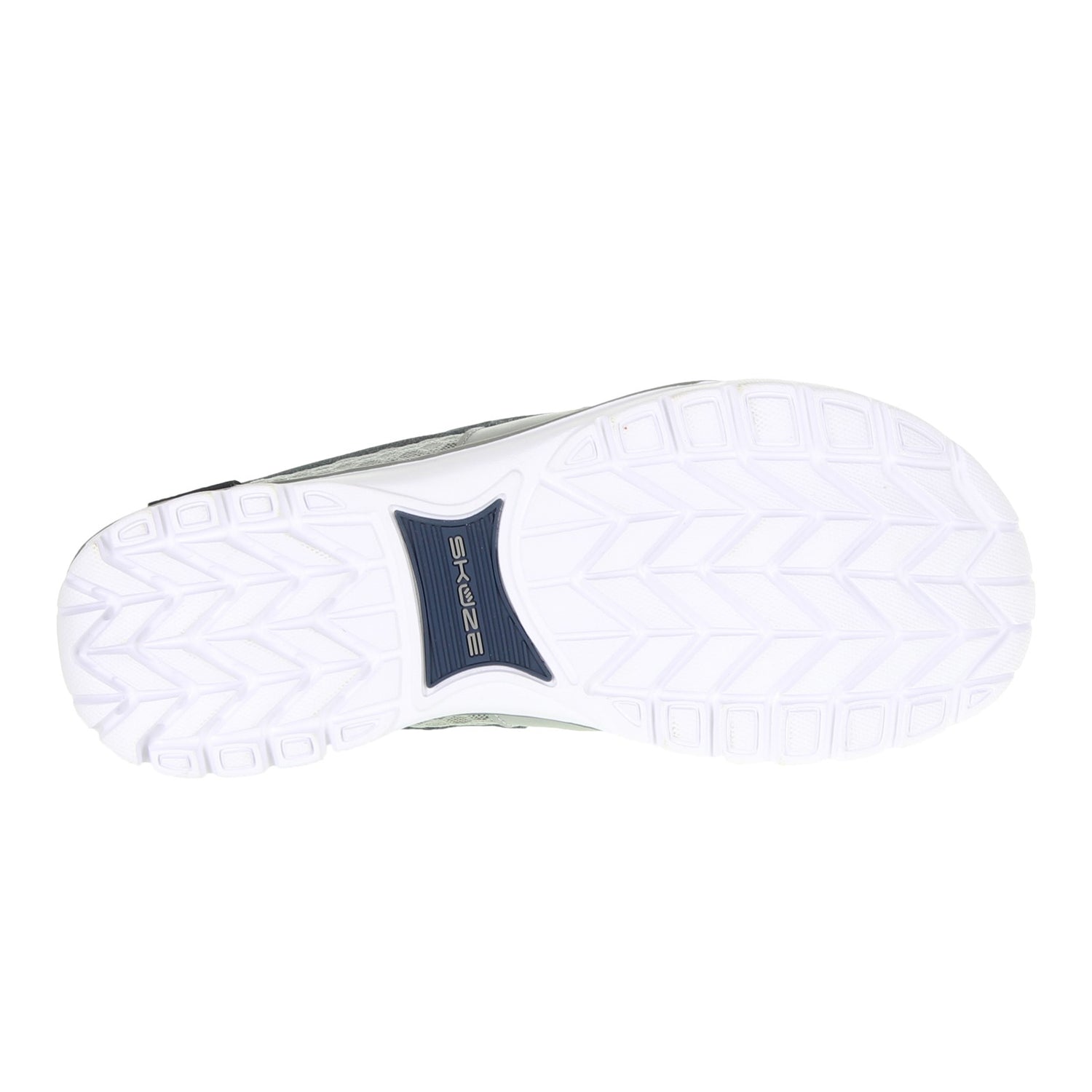 Peltz Shoes  Men's Skuze Del Marina - Stretch Fit Boat Shoe GREY NAVY 3-01