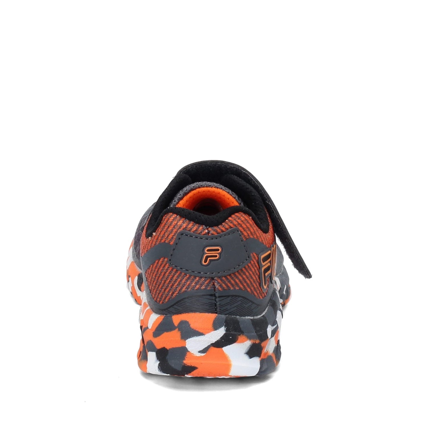 Peltz Shoes  Boy's Fila Primeforce 4 Strap Sneaker - Little Kid & Big Kid GREY ORANGE 3RM01006-054